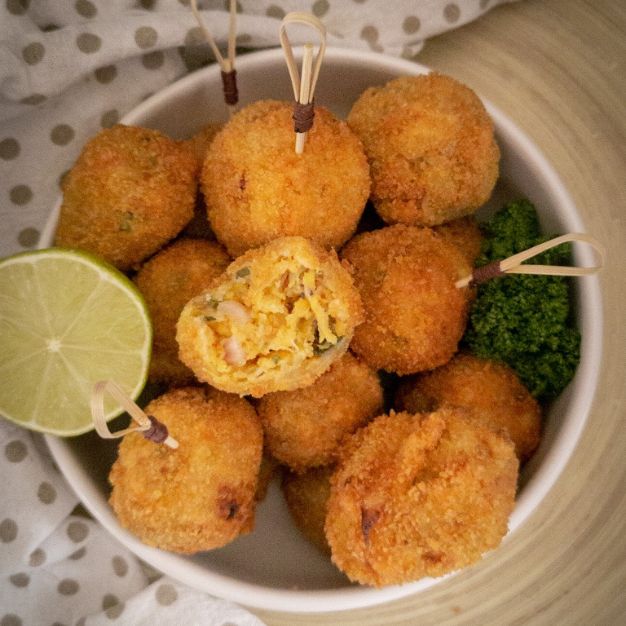 Croquettes de banane jaune et morue